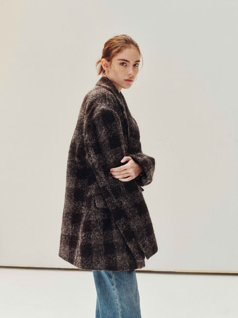 Ascent Wool Plaid Coat